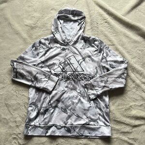 Adidas extra large, gray, and white camo sweater